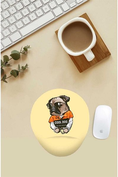 HobiShop Suport pentru încheietura mâinii Guilty Pug Mouse Pad