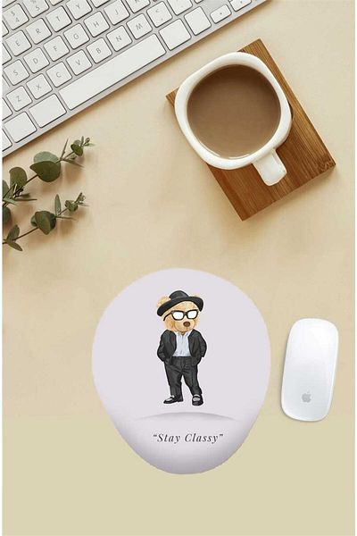 HobiShop Mouse Pad cu model Teddy cu suport pentru încheietura mâinii