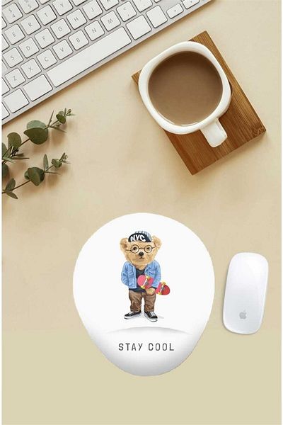 HobiShop Cool Teddy Patterned Mouse Pad with Wrist Support