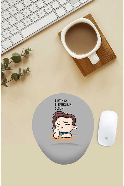 HobiShop Bıhtıh Ya Bi Diferența poate fi diferită Mouse Pad cu suport pentru încheietura mâinii