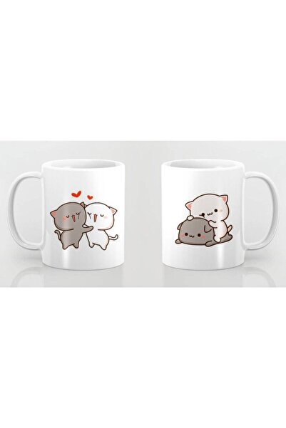 HobiShop Mochi Cat Motto Sevgili Aşk Kupa