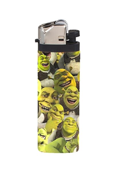 HobiShop Çakmak Shrek Kolaj Full Kaplamalı Gazlı Çakmak