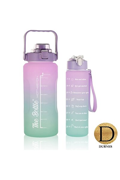 Genel Markalar - The Bottle Motivasyonel 2li Pipetli Stickerli Su Matarası Su...