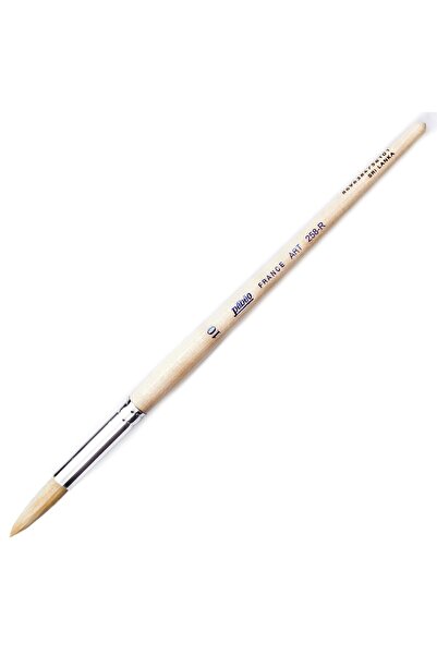 Pebeo فرشاة طلاء زيتية ذات شعيرات بيضاء ذات طرف مستدير سلسلة 258r رقم 10