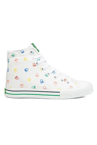Benetton ® |   BN-90185 -Alb - Pantofi sport pentru femei