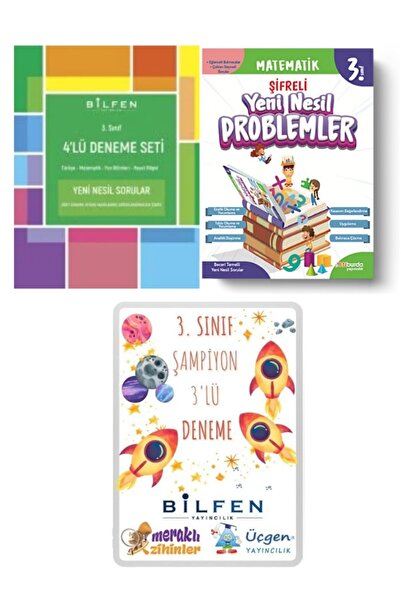 Bilfen Yayıncılık 3. Sınıf 4'lü Deneme-ONburda 3. Sınıf Yeni Nesil Problemler...