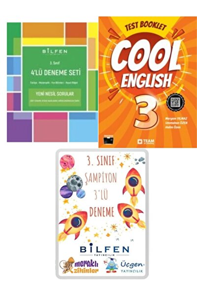 Bilfen Yayıncılık 3. Sınıf 4'lü Deneme-Team Elt Cool English Test Booklet-3'lü Deneme(Bilfen-Meraklı-Üçgen)