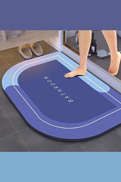 MUJGAN Sihirli Su Emici Anında Kurutma Köşeli Banyo Paspası