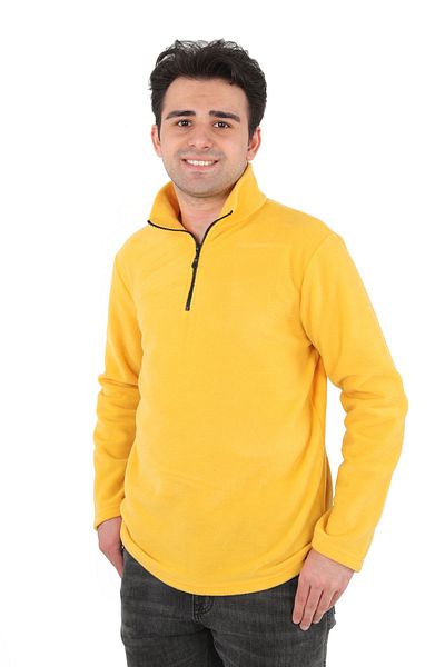 DİVİSTA Unisex Yellow Fleece Collar Zippered