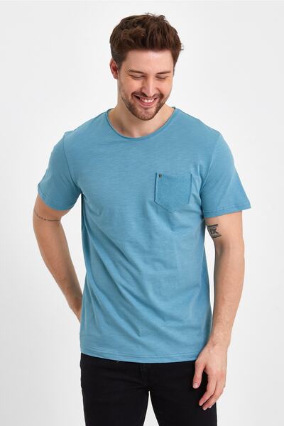 UOMOPARK Μπλουζάκι 2000 Ultra Fashion Flame με τσέπες και λεπτομέρεια κρανίου τσέπης