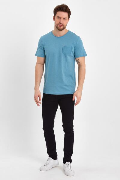 UOMOPARK Μπλουζάκι 2000 Ultra Fashion Flame με τσέπες και λεπτομέρεια κρανίου τσέπης