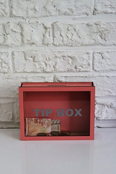 PABU Succy Ahşap Özel Yapım Kilitli Pembe Tip Box Kumbara