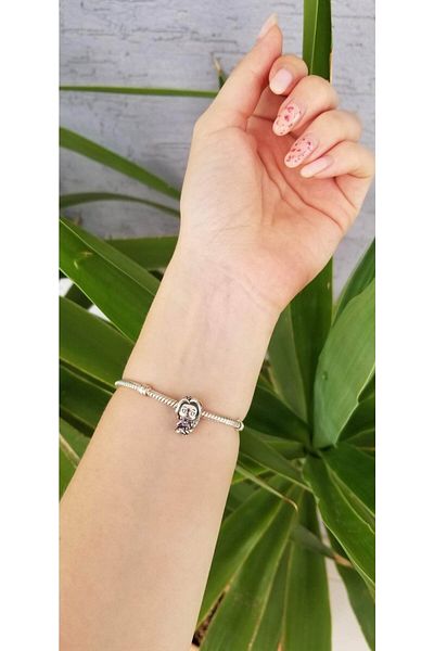 Şengül Ticaret Silver Cute Rapunzel Long Haired Girl Charm