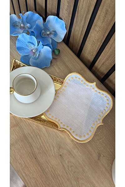 Nakışkonsept Одноколірна серветка для коктейлів з балом