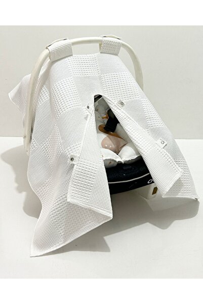 Babycitytr BABYCİTY %100 PAMUK ÇOK AMAÇLI PETEK PİKE PUSET ÖRTÜSÜ & MİNDERİ