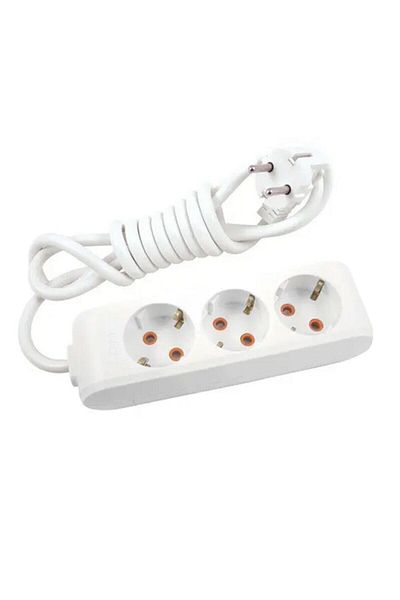 VİKO Triple Socket - 3 Meters (Grounded Protection Feature)