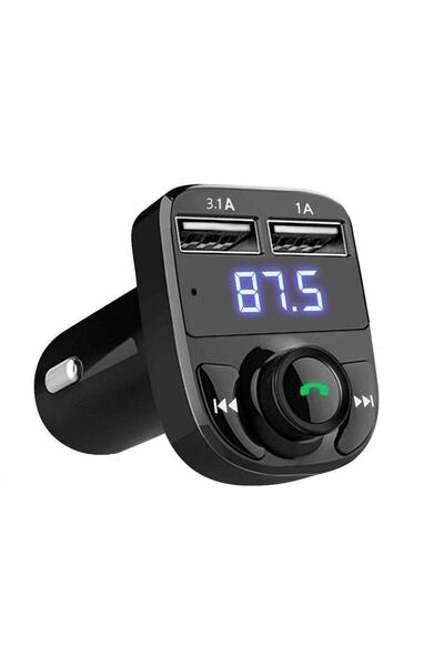Soillium Bluetooth Araç Kiti Car X8 Araç Fm Transmitter 5.0 Usb Mp3 uyumlu Sd...