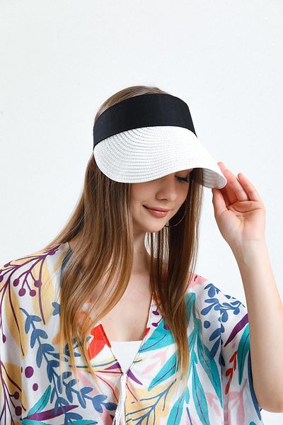 Saria Moda Straw Visor-tennis Foldable Women's Hat