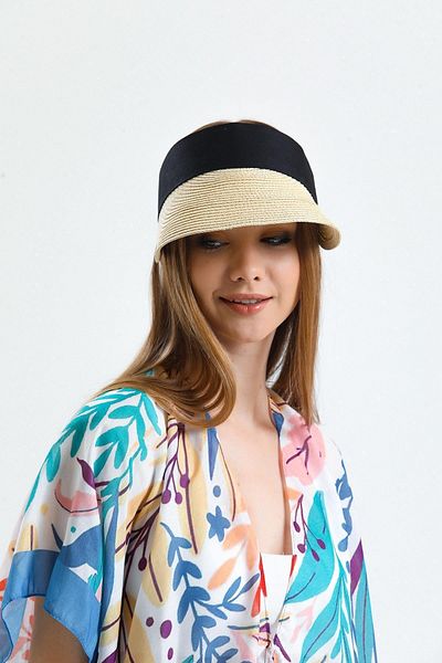 Saria Moda Straw Visor-tennis Foldable Women's Hat