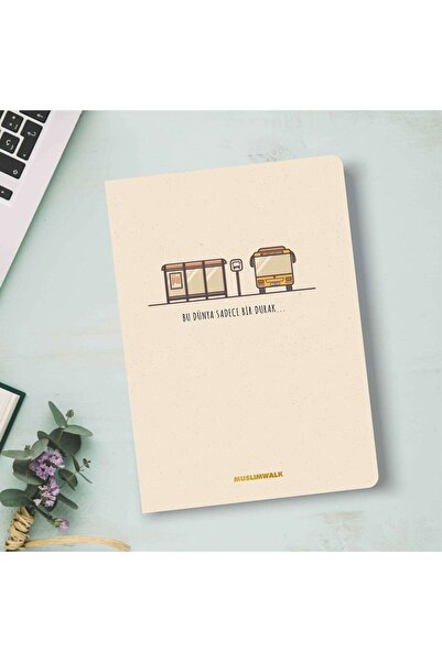 MuslimWalk Nerun - Dünya Bir Durak - A5 Çizgili Defter #YK311