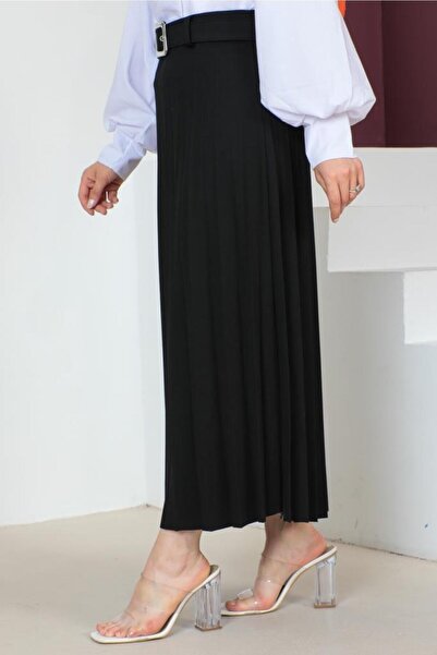 benguen 209 Belted Hijab Skirt Black