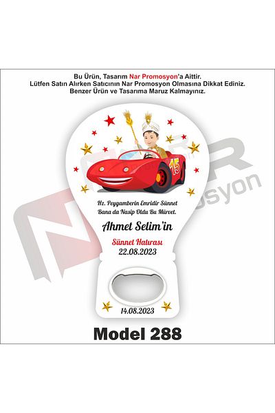 Nar Promosyon 35 Balloon Magnet Openers - Circumcision, Engagement, Promise, Wedding - Packaging Included