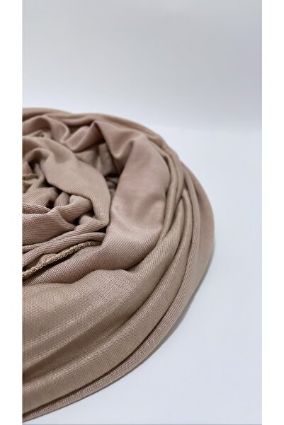 Onur شال - منتج جديد شال ليكرا مرن مستورد عالي الجودة من القطن الممشط (بيج داكن)