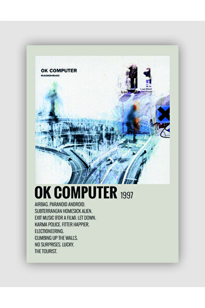 fırsatlar diyarı Ok Computer - Radiohead Duvar Posteri - Duvar Dekoru - Kalın Kağıt - Çerçevesiz