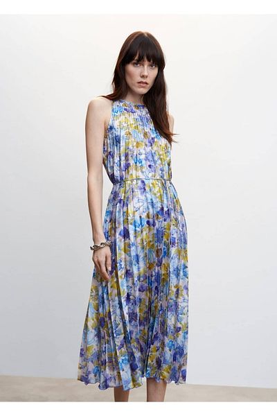 MANGO Woman Φόρεμα με πλισέ σχέδιο