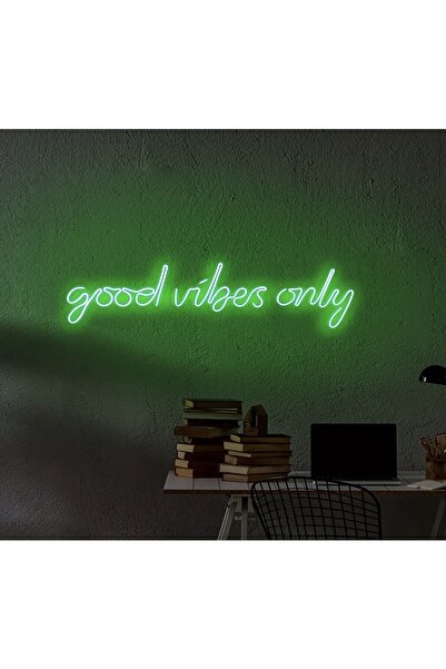 organizasyon outlet Neon Led Işıklı Good Vibes Only Yazısı Gece Lambası