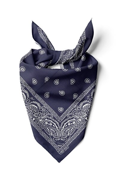 NAVY BLUE ETHNIC PATTERN BANDANA