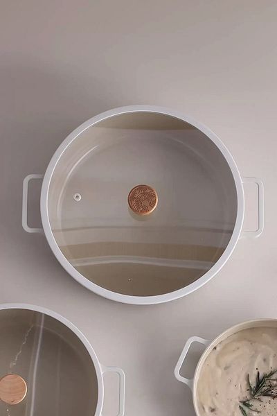 NEOFLAM Fika Cast Aluminum Shallow Pot with Glass Lid 30 cm