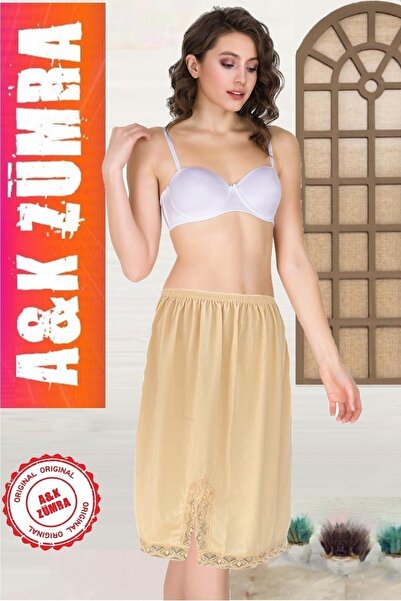 A&K ZÜMRA Δαντέλα Λεπτομερής Φούστα Φούστα Επένδυση Δέρμα