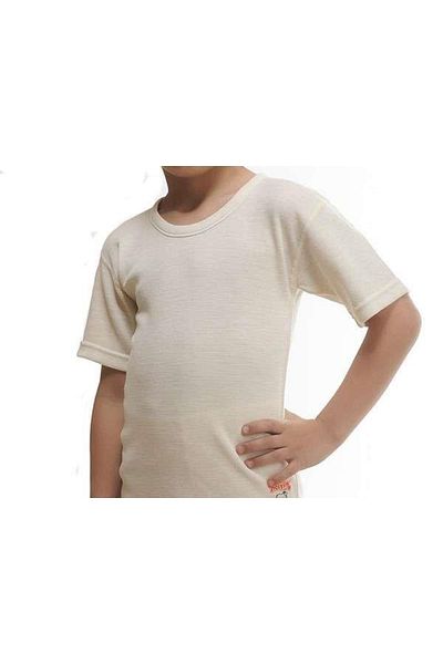 Hasyün 100% Wool Children's Undershirt Short Sleeve