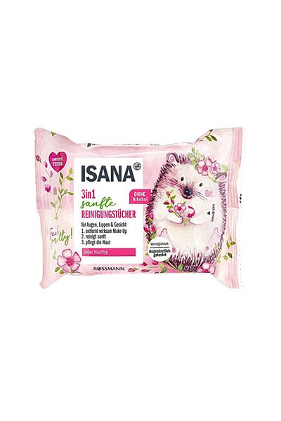 ISANA 3 in 1 Hydro Facial Cleansing Wipes - Pack of 25