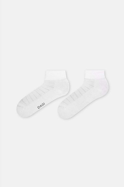 Dagi Weiße Herren-Sportsocken, einfarbig, 2-teilig