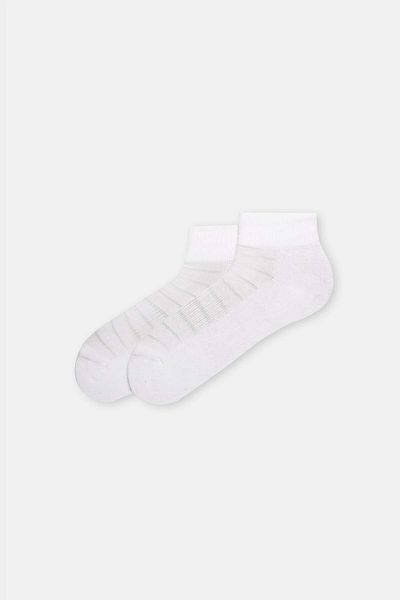 Dagi Weiße Herren-Sportsocken, einfarbig, 2-teilig