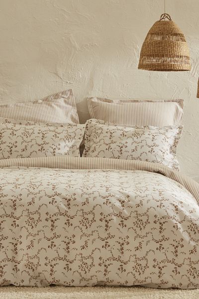 Karaca Home Σετ Παπλωματοθήκη Doğasever Ivy Cotton Transformation Διπλό Σετ Παπλωματοθήκης Μπεζ