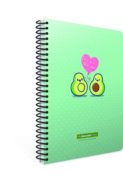 Gıpta Avocado Notes Spiralli Karton Kapak Defter A5 80 Yaprak Çizgili (4 Lü P...