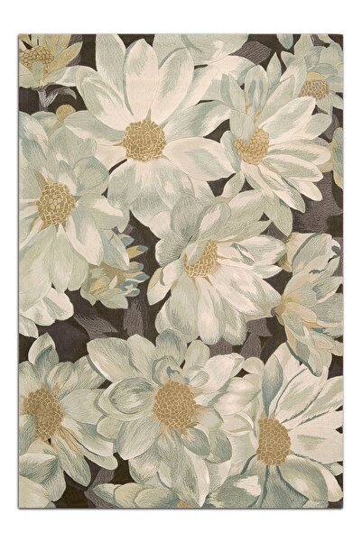 Rugs Modern Halı Papatya Desenli El Çizimi Görünüm Pastel Çok Renkli Dokuma T...