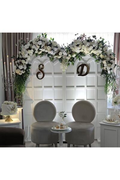 PEARGE HEDİYELİK Pleksi Söz Nişan Arka Fon 2li Harf 30cm