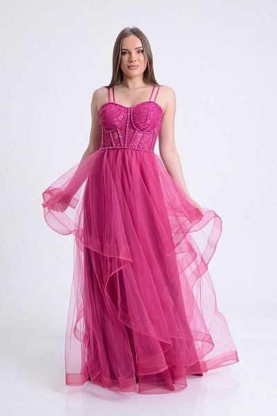 SpringStore Rochie de seara din tul din dantela Fujya Top