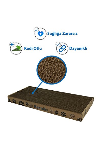 Herniks Natural Cat Herb Cat Scratching Cardboard 44 Cm - HR2011
