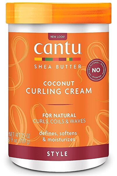 Cantu Shea Butter بلسم جوز الهند لتحديد تجعيدات الشعر بدون شطف 709 جرام