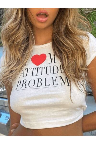 Jose Clothing ДАМСКИ БЯЛ КРОП ТОП С КЪС РЪКАВ С ЩАМП