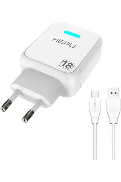 HEPU 3.0 Qualcomm 18w Hızlı Şarj Aleti Type-c Kablo Adaptör Set Samsung Huawei Xiaomi Uyumlu