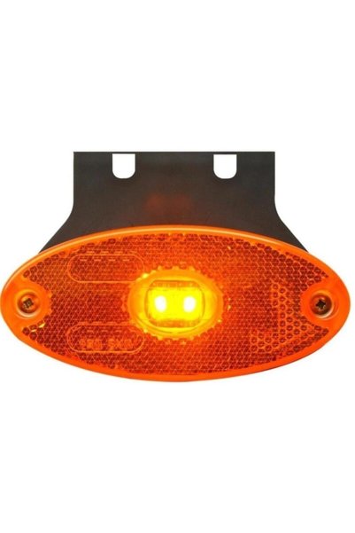 AHMET OTOMOTİV Tırsan 2 Ledli Sarı Yan Lambası Kablolu 12v-24v Mekik Oval Schmitz