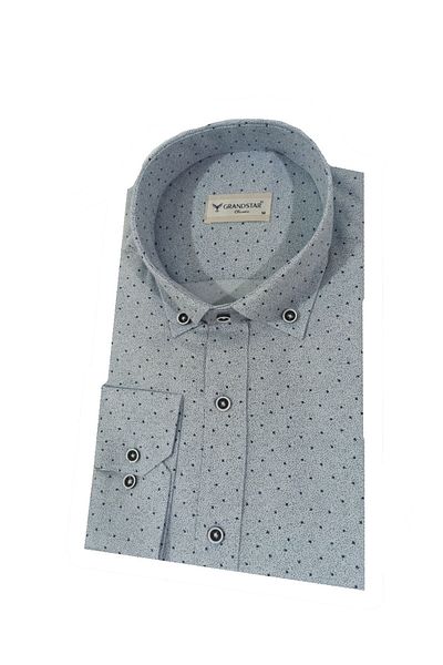 dcn giyim 1985 Classic Cut Long Sleeve Shirt-UK1