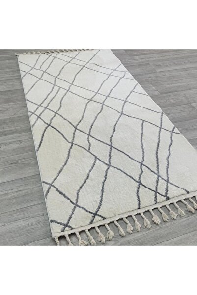 KARAR HALI Karar Halı Yolluk Meta Koleksiyonu KARAR 1553A BEYAZ-GRİ