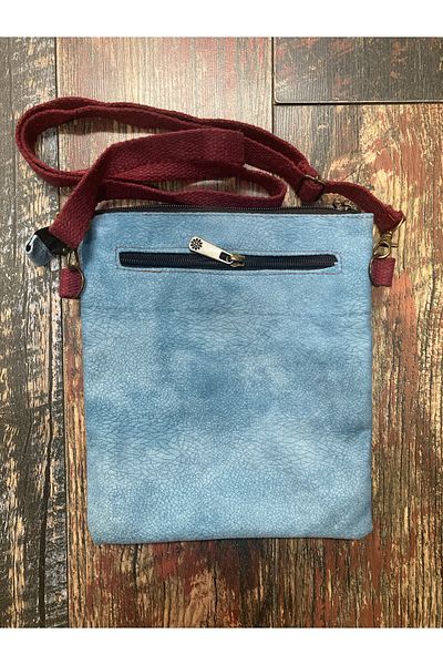 Street Bag Geantă de umăr - Albastru - Model etnic